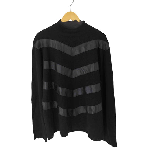 PRONTO UOMO レザー切替デザインモックネックニット メンズ JPN:XL
