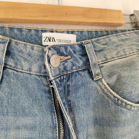 ザラ ZARA MID-RISE TRF CARGO JEANS PANT レディース US S