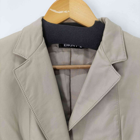 ダナキャランニューヨーク DKNY 1Bレザーテーラードジャケット レディース US:6