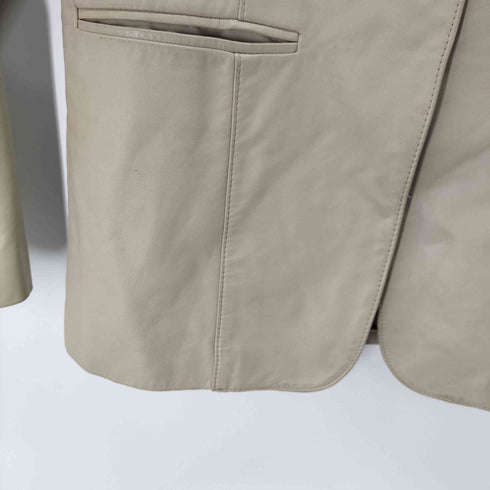 ダナキャランニューヨーク DKNY 1Bレザーテーラードジャケット レディース US:6
