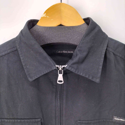 カルバンクラインジーンズ Calvin Klein Jeans ヘリンボーンミリタリーデザインジャケット メンズ import:XL