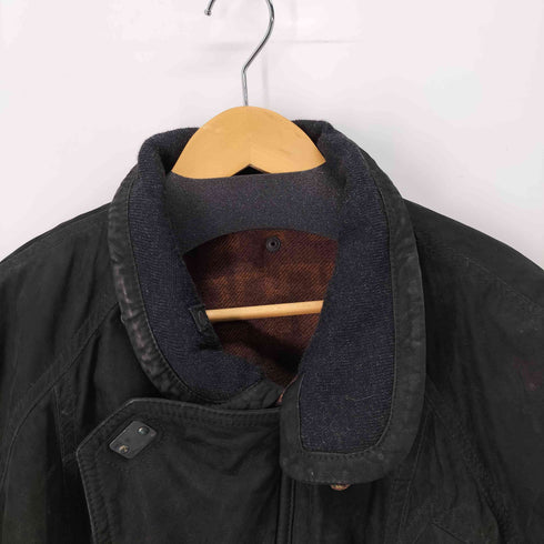 Ermenegildo Zegna MADE IN ITALY 裏地キルティング コーティングレザーコート メンズ