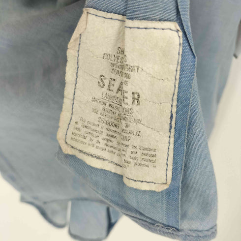 ユーエスネイビー U.S.NAVY 80S ステンシル S/S ミリタリーシャツ メンズ import:L