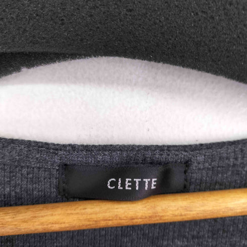 CLETTE レースアップカーディガン アームギャザー加工 レディース 3L