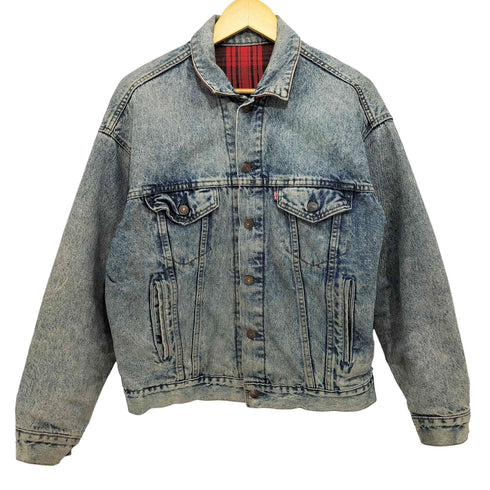 リーバイス Levis 90S USA製 裏地チェック デニムジャケット TYPE III 3rd型 メンズ