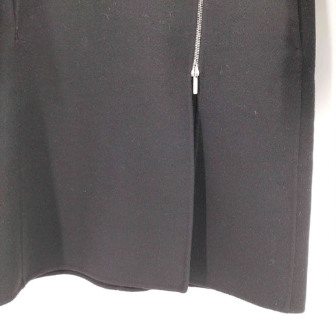 エスマックスマーラ S Max Mara イタリア製 カシゴラ混 アシンメトリージップ フーデッド コート レディース 6