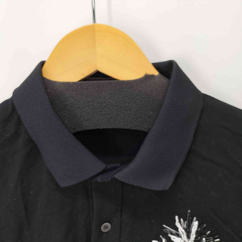 カルバンクラインプラチナ CALVIN KLEIN PLATINUM 花刺繍ショートスリーブポロシャツ メンズ import:L