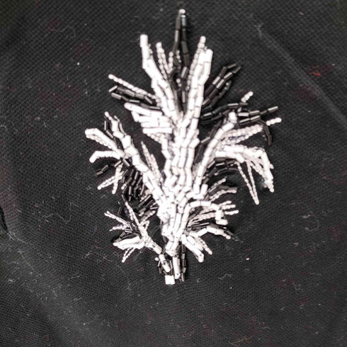 カルバンクラインプラチナ CALVIN KLEIN PLATINUM 花刺繍ショートスリーブポロシャツ メンズ import:L