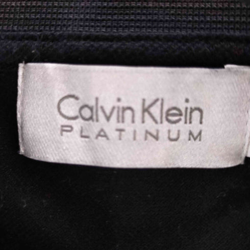 カルバンクラインプラチナ CALVIN KLEIN PLATINUM 花刺繍ショートスリーブポロシャツ メンズ import:L