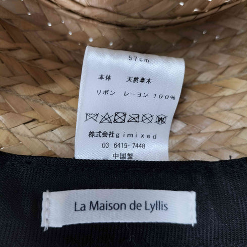 ラメゾンドリリス La Maison de Lyllis COCO AMISCHE ストローハット レディース 57cm