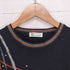 アイエスイッセイミヤケ I.S. ISSEY MIYAKE 80-90s ラインストーンデザイン サイドスリット ウールニットセーター レディース 9