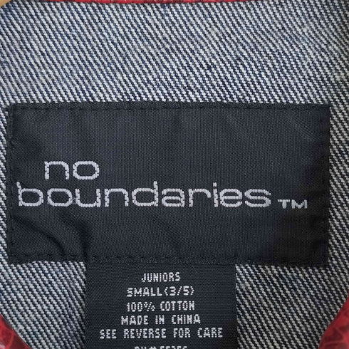 ノーバウンダリーズ no boundaries クロコ ビーズフリンジ ウエスタンデニムジャケット レディース import:S