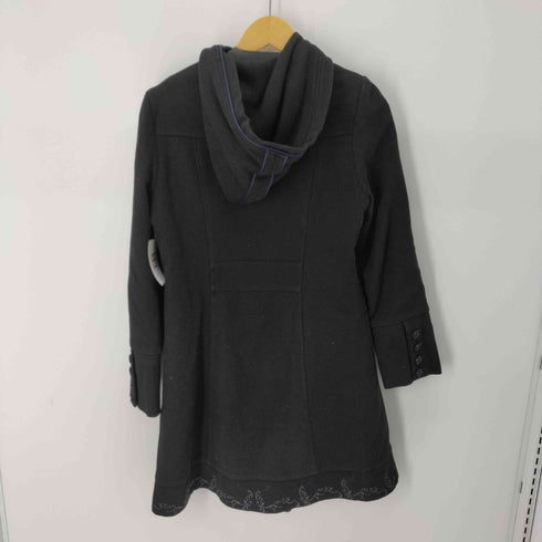 OZZ CROCE 裾刺繍デザインフーデットコート レディース