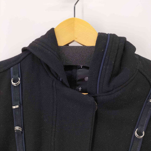 OZZ CROCE 裾刺繍デザインフーデットコート レディース