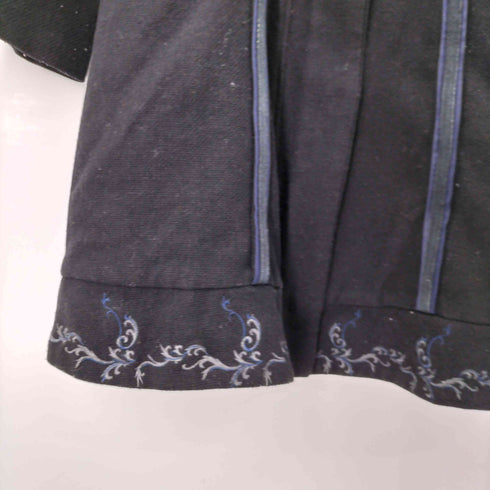 OZZ CROCE 裾刺繍デザインフーデットコート レディース