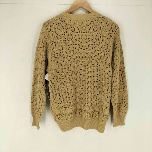 ドリスヴァンノッテン DRIES VAN NOTEN 90-00s ライカ期 フラワーデザイン コットンニット カーディガン レディース