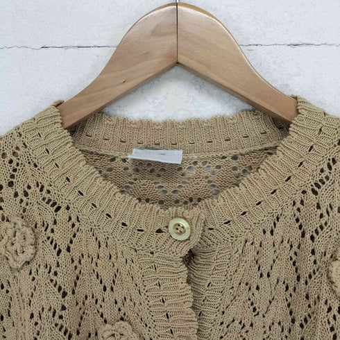 ドリスヴァンノッテン DRIES VAN NOTEN 90-00s ライカ期 フラワーデザイン コットンニット カーディガン レディース