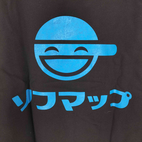 ソフマップ 笑い男 企業ロゴ・アニメプリント プルオーバー パーカー メンズ import:M