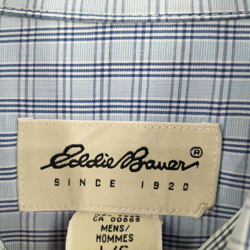 エディーバウアー Eddie Bauer 90-00s 白タグ 片ポケ BDチェックシャツ メンズ import:L