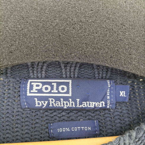 ポロバイラルフローレン Polo by RALPH LAUREN 90-00s スモールポニー刺繍 コットンニット メンズ import:XL