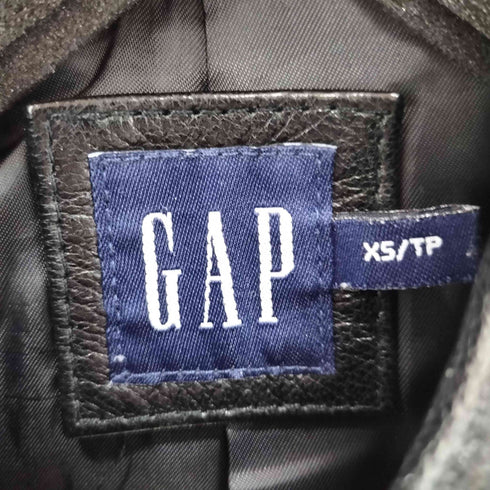 ギャップ Gap 00S ジップアップレザージャケット レディース import:XS