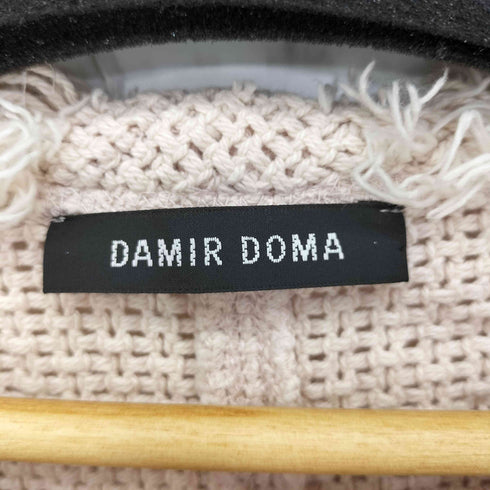 DAMIR DOMA パネルレザー コットン ニットベスト レディース