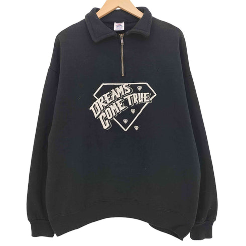 ジャージーズ JERZEES 90s USA製 SUPER SWEATS DREAMS COME TRUE ハーフジップスウェット メンズ import:XL