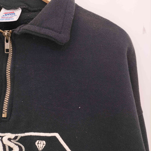 ジャージーズ JERZEES 90s USA製 SUPER SWEATS DREAMS COME TRUE ハーフジップスウェット メンズ import:XL