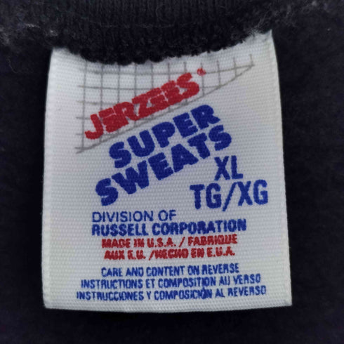 ジャージーズ JERZEES 90s USA製 SUPER SWEATS DREAMS COME TRUE ハーフジップスウェット メンズ import:XL