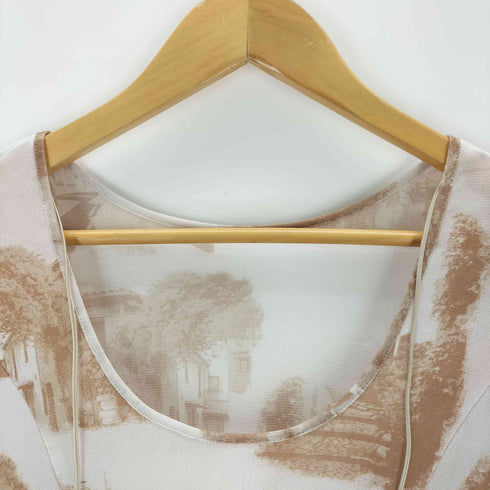 ルシェルブルー LE CIEL BLEU Landscape Print Top レディース JPN:36