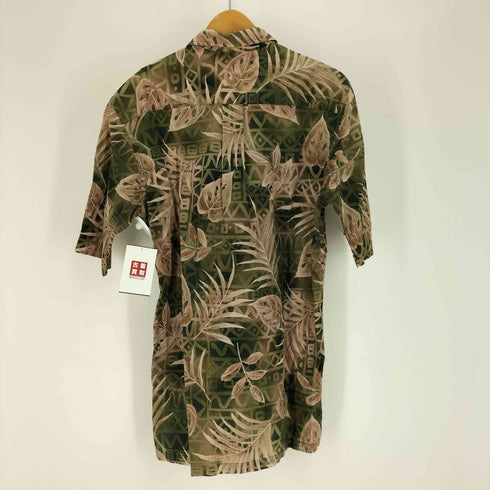 90S ONO&COMPANY リーフ柄 総柄 S/S アロハ シャツ メンズ import:M