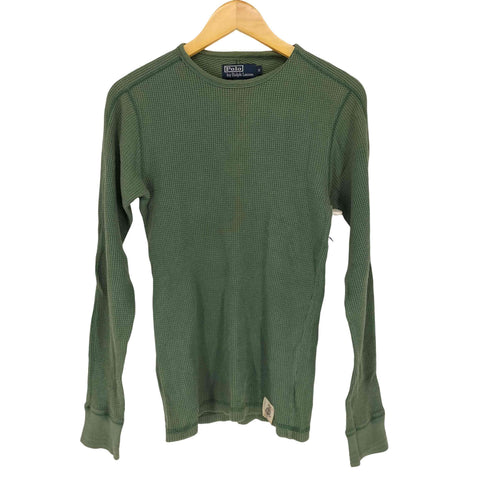 ポロバイラルフローレン Polo by RALPH LAUREN サーマルクルーネック ワッフルニットシャツ メンズ S