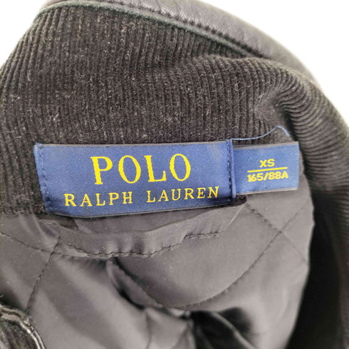 ポロラルフローレン POLO RALPH LAUREN レザーパイピング キルティング スナップボタン メンズ XS