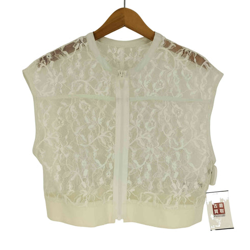 レイビームス Ray BEAMS 24SS レース ジップ フレンチスリーブ ベスト レディース ONE SIZE