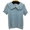 ザラ ZARA アルパカ混 フラワースパンコール S/S ニット レディース import:L
