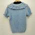 ザラ ZARA アルパカ混 フラワースパンコール S/S ニット レディース import:L