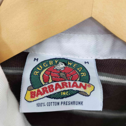 バーバリアン BARBARIAN MADE IN CAMADA ボーダーラガーシャツ メンズ import:M