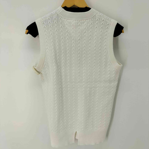 トミーヒルフィガー TOMMY HILFIGER ボトルネックケーブルニットベスト メンズ import:L