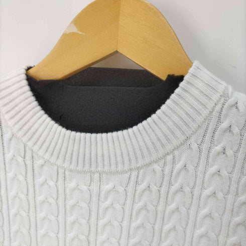 トミーヒルフィガー TOMMY HILFIGER ボトルネックケーブルニットベスト メンズ import:L