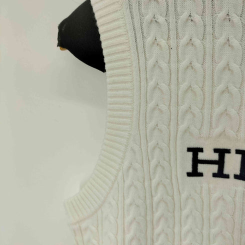 トミーヒルフィガー TOMMY HILFIGER ボトルネックケーブルニットベスト メンズ import:L