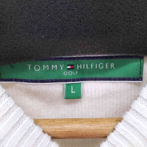 トミーヒルフィガー TOMMY HILFIGER ボトルネックケーブルニットベスト メンズ import:L