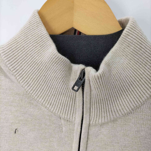 トミーヒルフィガー TOMMY HILFIGER ロゴ刺繍 ジップアップ ドライバーズニット メンズ import:XL