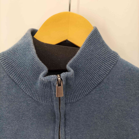 トミーヒルフィガー TOMMY HILFIGER ロゴ刺繍 ハーフジップアップ ハイネックニット メンズ import:XL