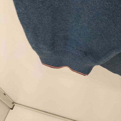 トミーヒルフィガー TOMMY HILFIGER ロゴ刺繍 ハーフジップアップ ハイネックニット メンズ import:XL