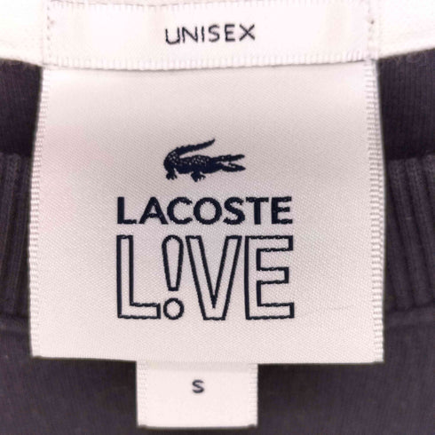 ラコステライブ Lacoste Live 緑ワニパッチ ビッグネーム プリント クルーネック スウェット ユニセックス メンズ import:S