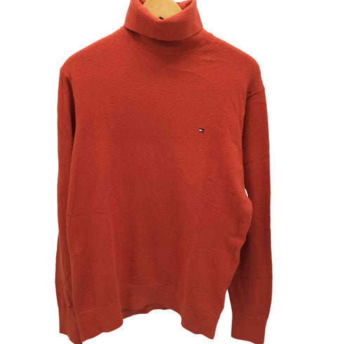 トミーヒルフィガー TOMMY HILFIGER カシミヤ混 タートルネックニット トリコロールライン メンズ import:L