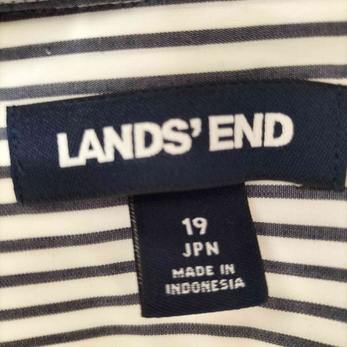 ランズエンド LANDS END ロングスリーブ ストライプ 刺繍シャツ レディース 19