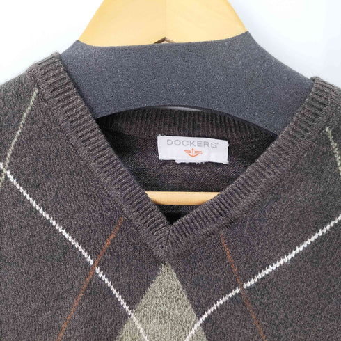 ドッカーズ DOCKERS アーガイルチェックニットベスト メンズ