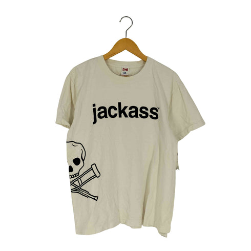 ボートメイクニュークローズ VOTE MAKE NEW CLOTHES JACKASS プリント ダメージ加工 Tシャツ メンズ import:M