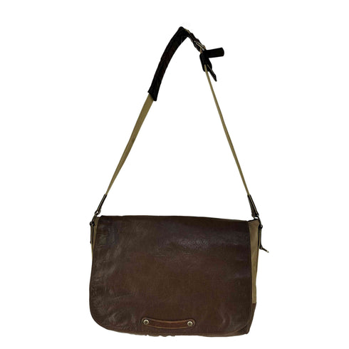 ISABURO1889 レザー x キャンバス ショルダーバッグ メンズ ONE SIZE